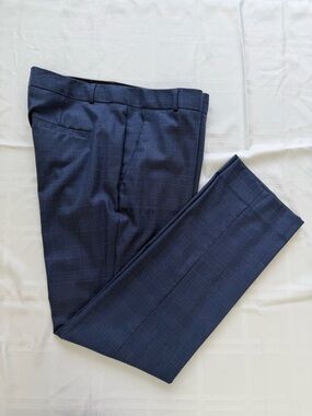 Banana Republic Blue Glen Plaid Dress Pants
